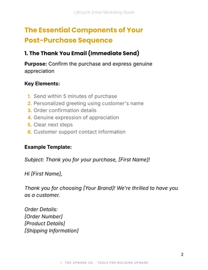 Guide 2: After purchase page, The Email List Starter Kit