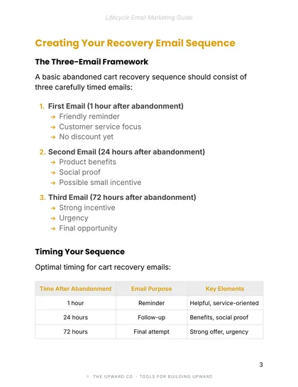 Guide 3: Abandoned carts page, The Email List Starter Kit