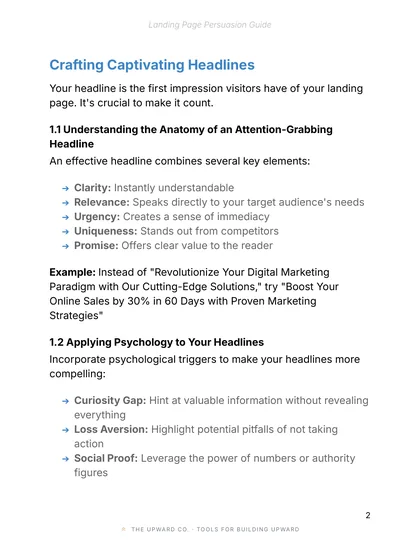 Guide: headlines page, The Lead Magnet & Landing Page Kit