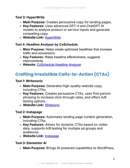 Toolstack page, The Lead Magnet & Landing Page Kit