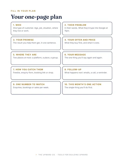 The real The One-Hour Plan page