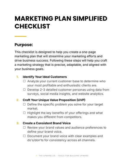 The real Checklist page