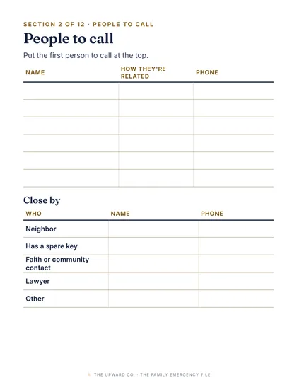 People to call page from the file