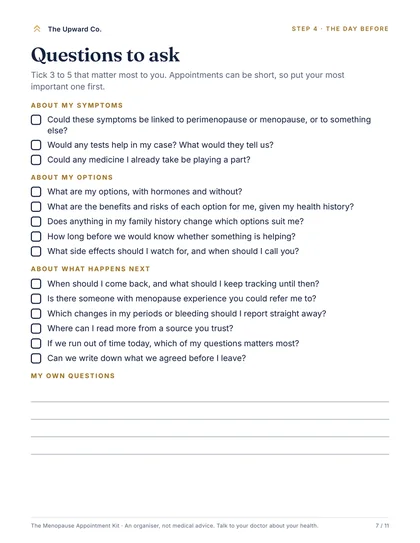 Page 7: questions to ask