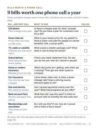 9 bills worth a phone call page from the kit